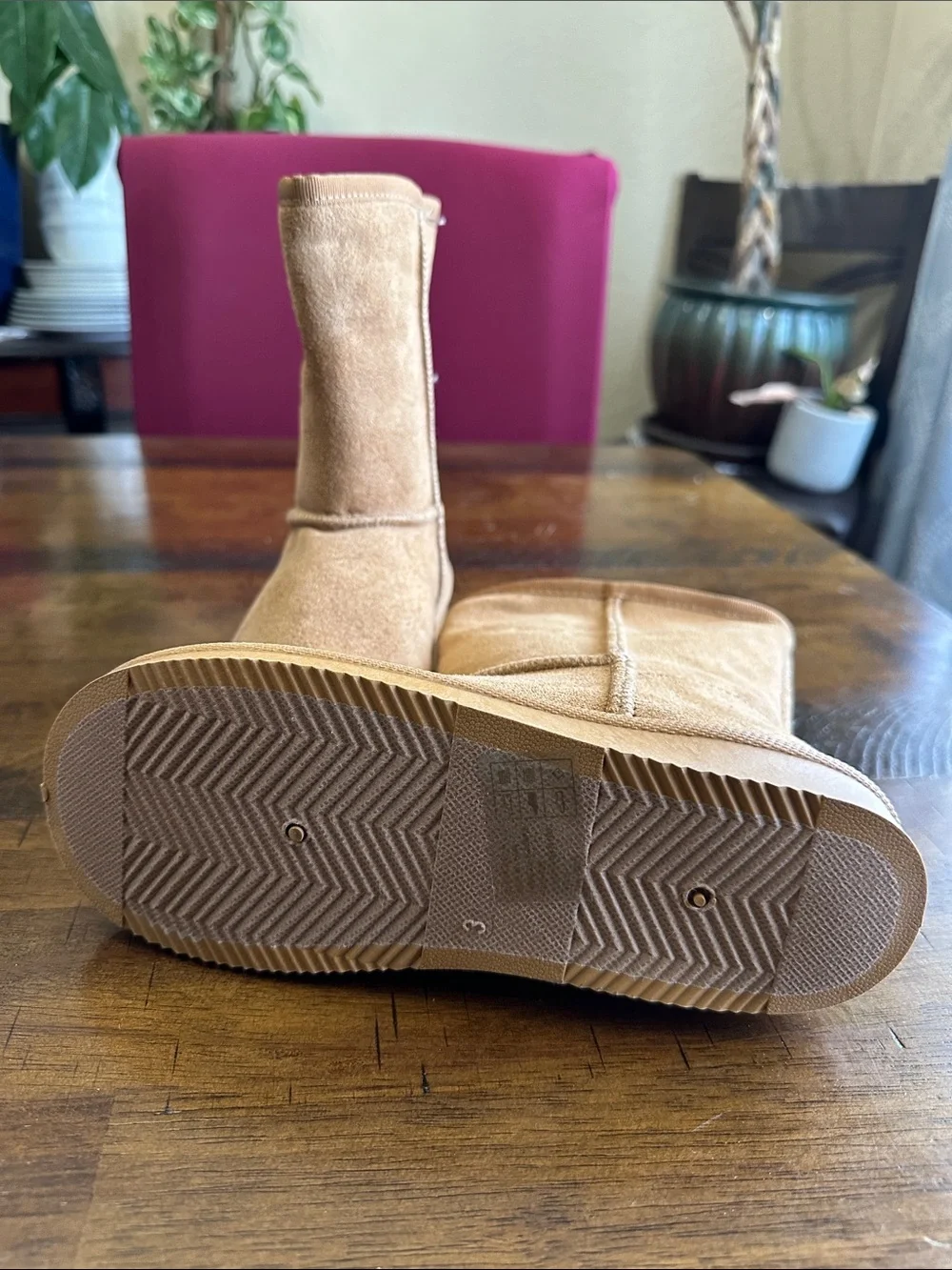 fabkids Chestnut Tan Plush-Lined Kids Boots